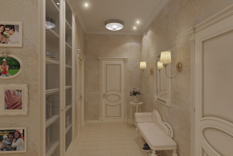 Светлая прихожая интерьер