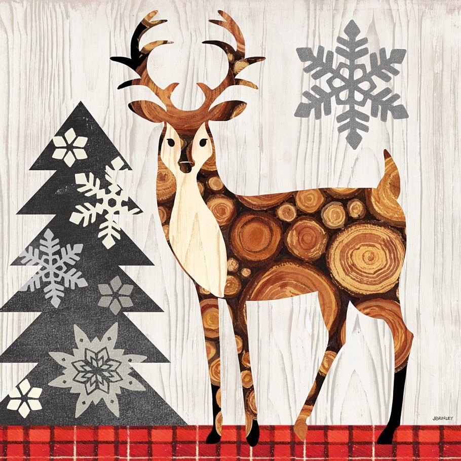 Олень из дерева для цветов