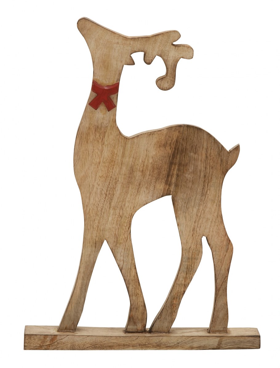 Олень деревянный новогодний