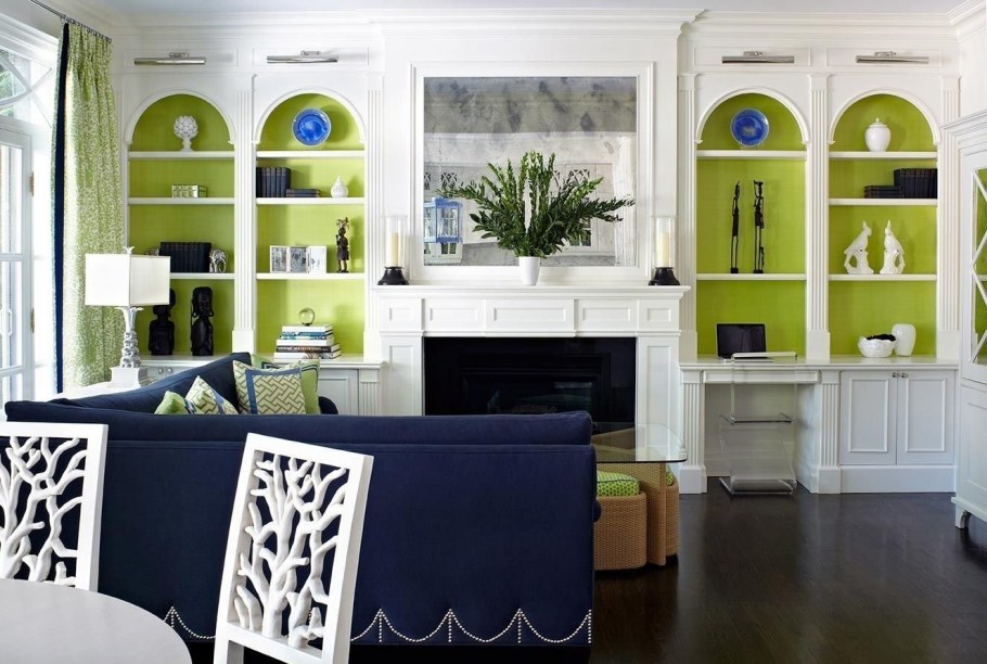 Интерьер с зелеными акцентами