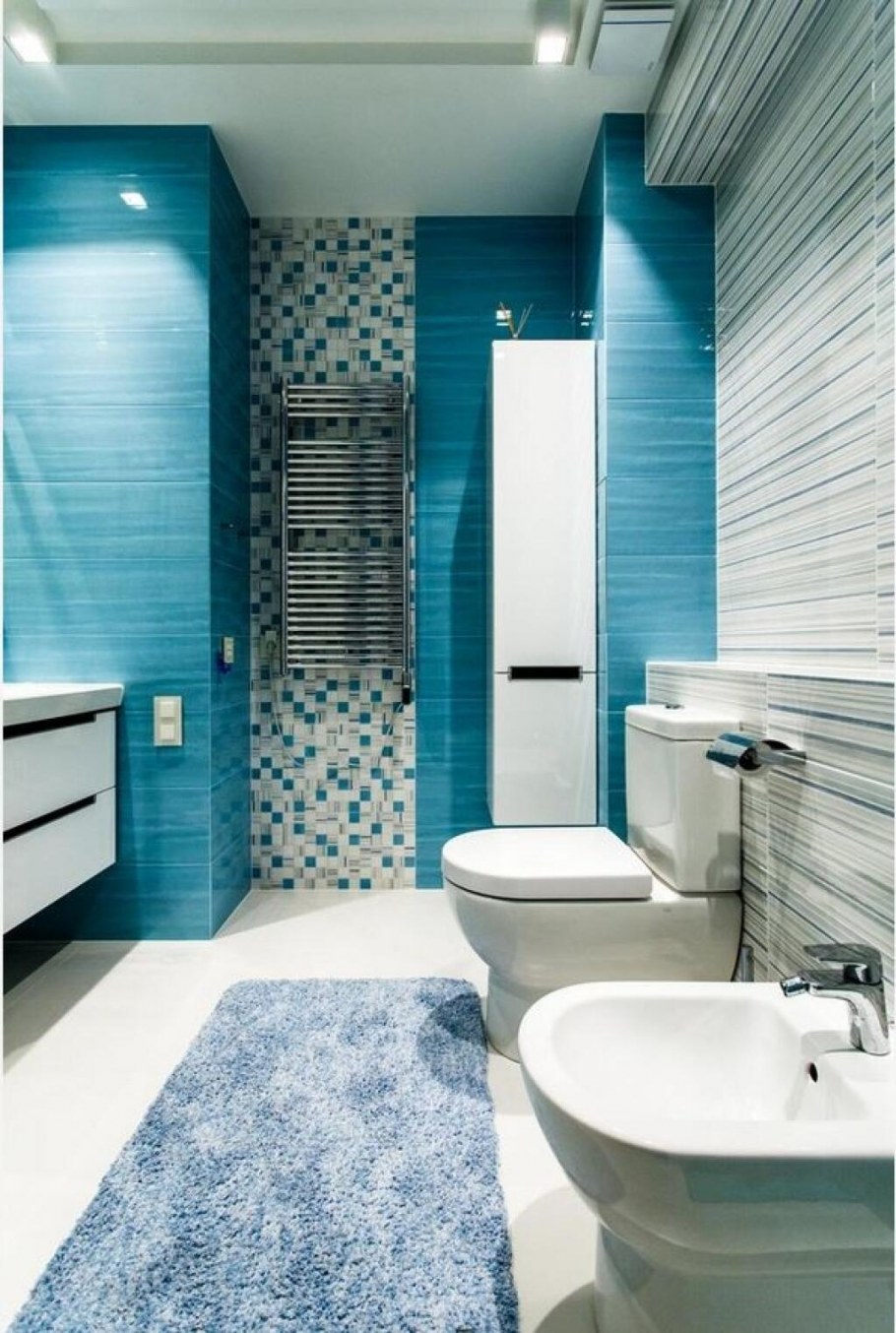 Ванная в голубых тонах