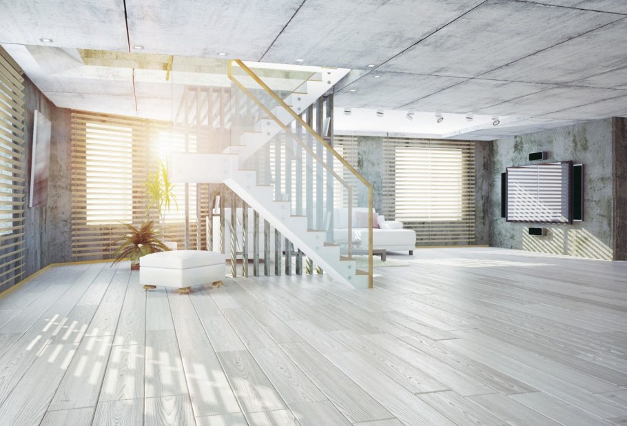 Ламинат в интерьере лофт
