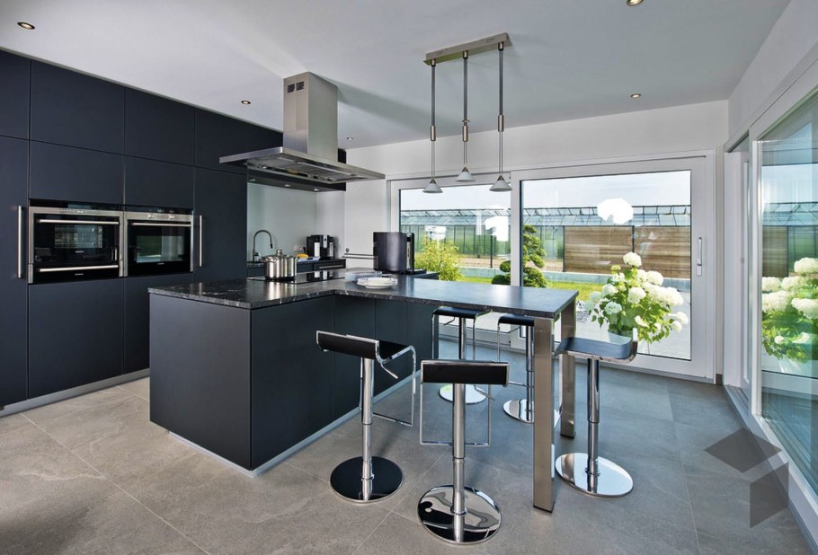 Кухня-гостиная в стиле Баухауз