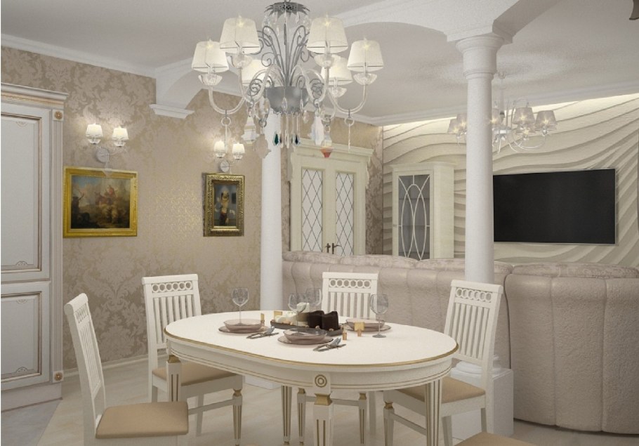 Лепнина в интерьере в коридоре