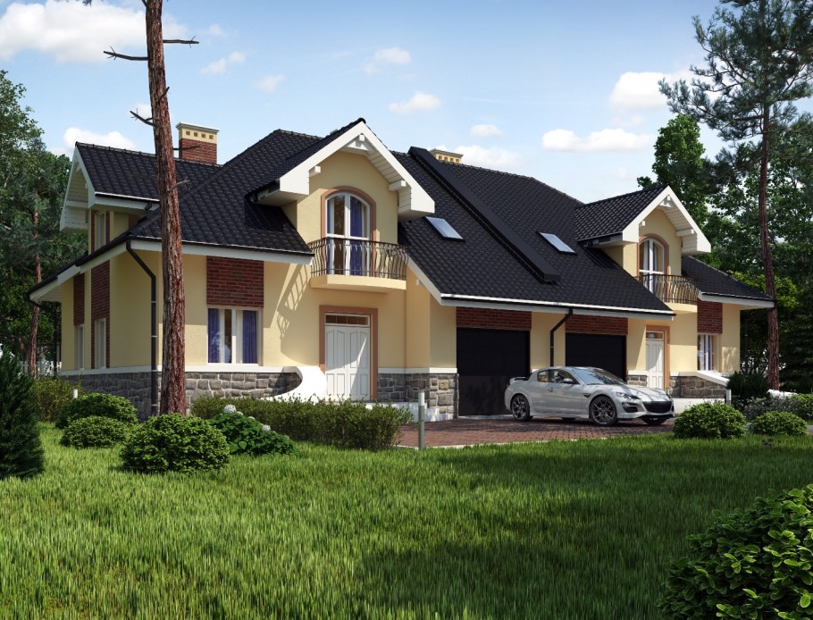 Кирпичный дом на 2 семьи