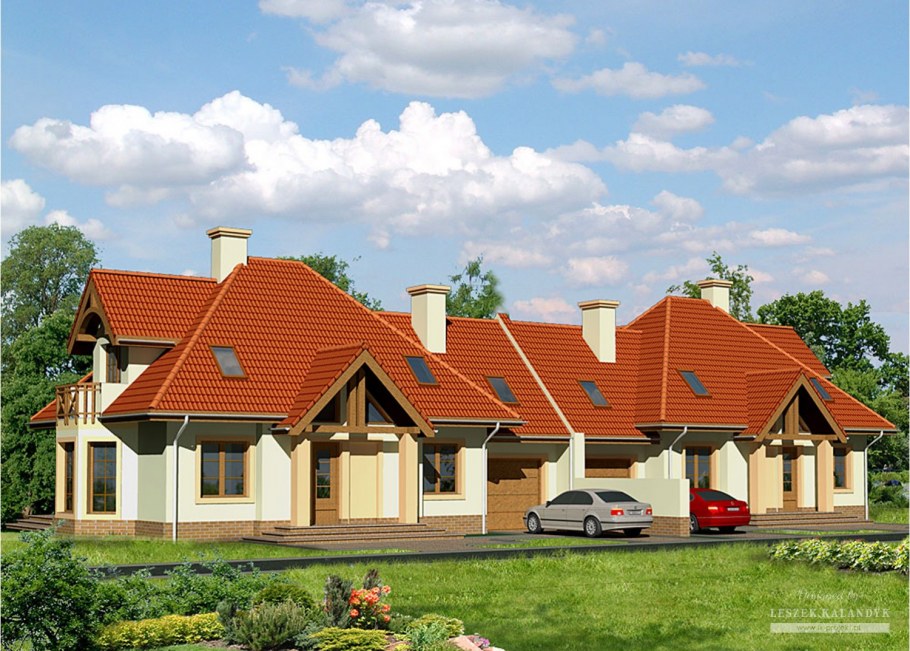 Одноэтажный дом с гаражом 150кв м