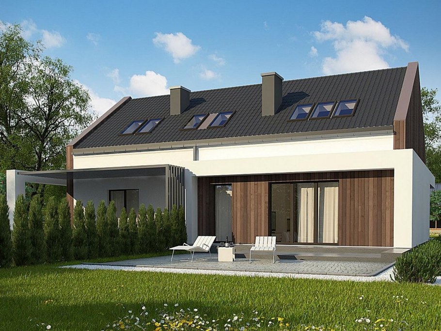 Проект коттеджа дуплекс z500