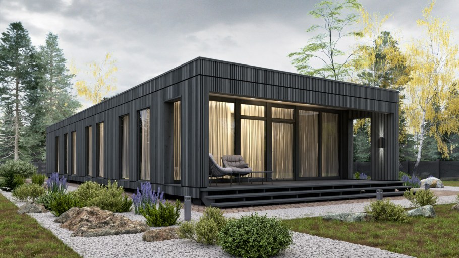 Дом фахверк в стиле хайтек