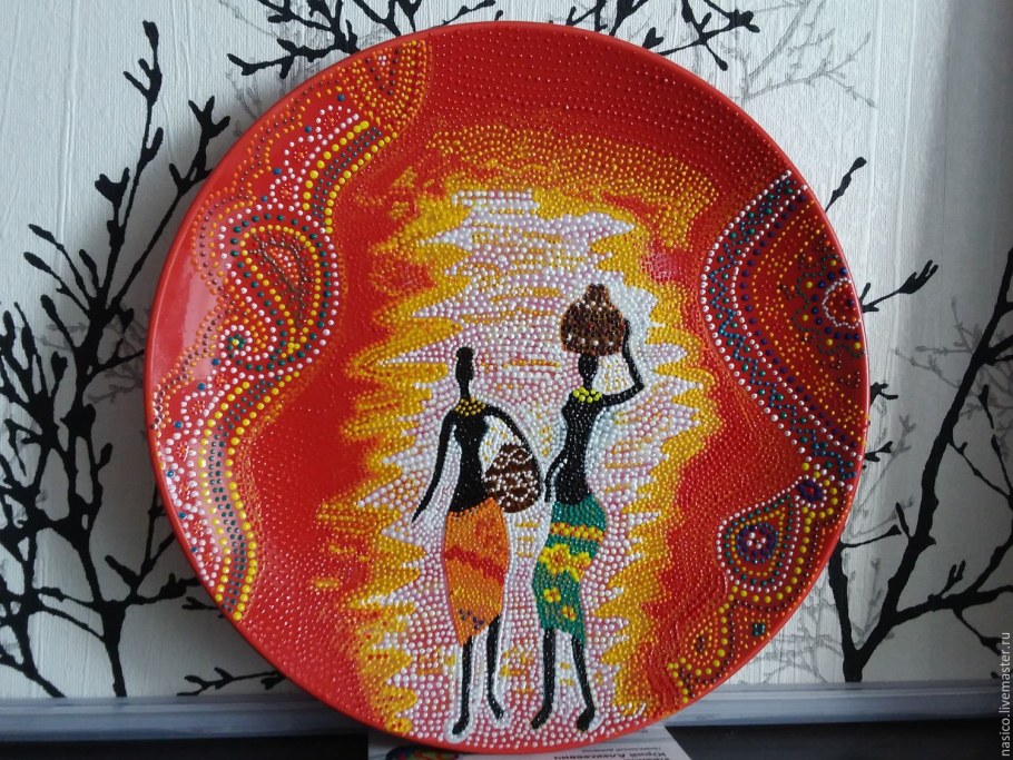 Точечная роспись в африканском стиле