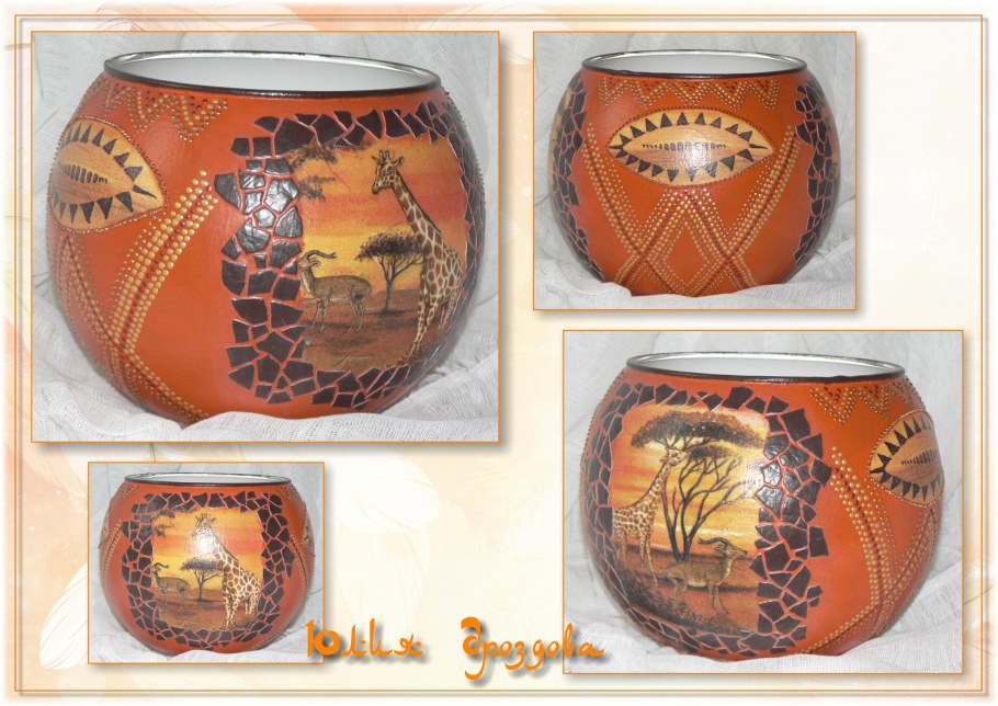 Африканские мотивы в декупаже