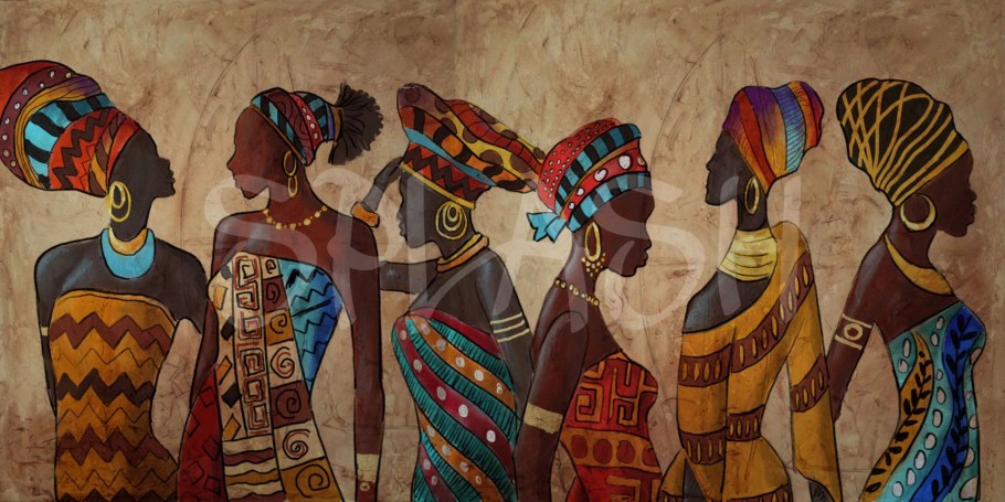 Витраж в африканском стиле