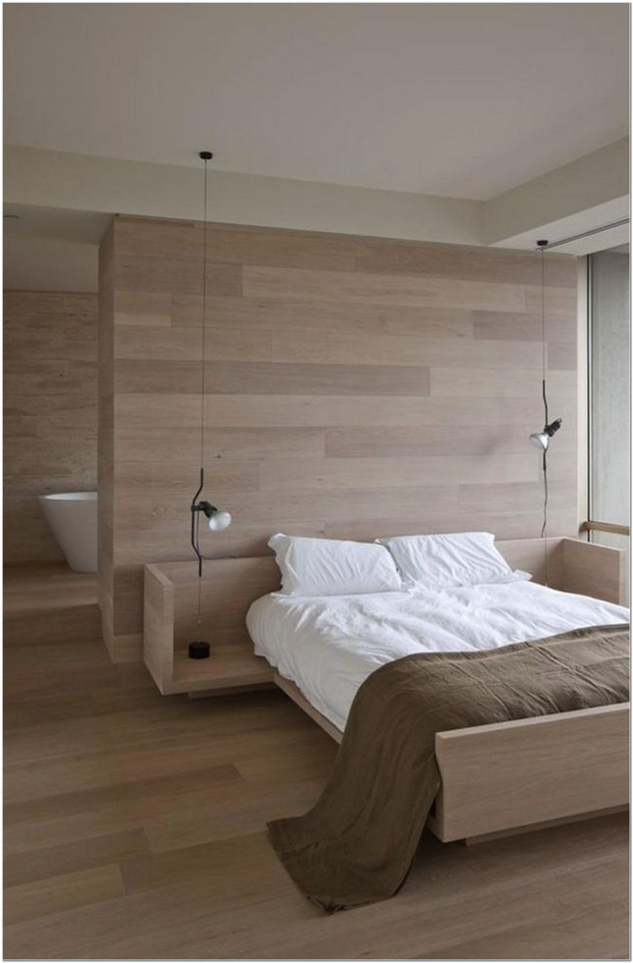 Современная отделка спальни