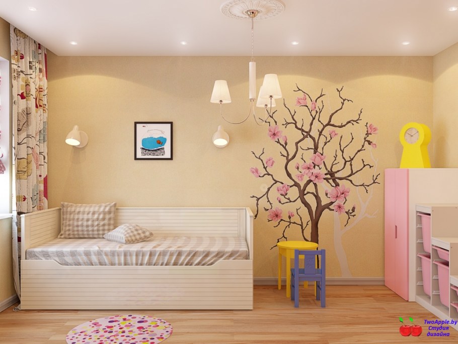 Варианты отделки стен в детской