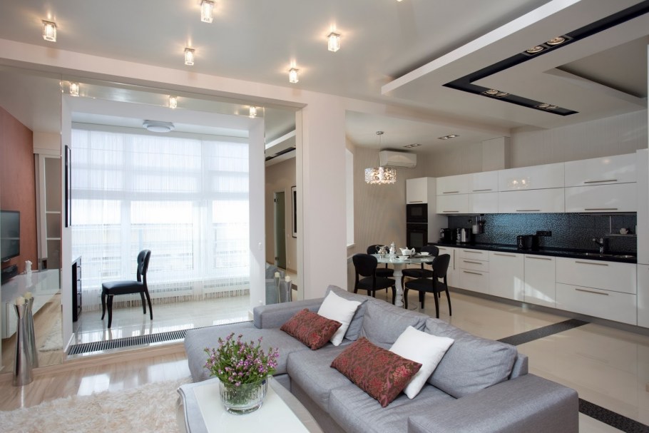 Интерьер однокомнатной квартиры 60 кв м