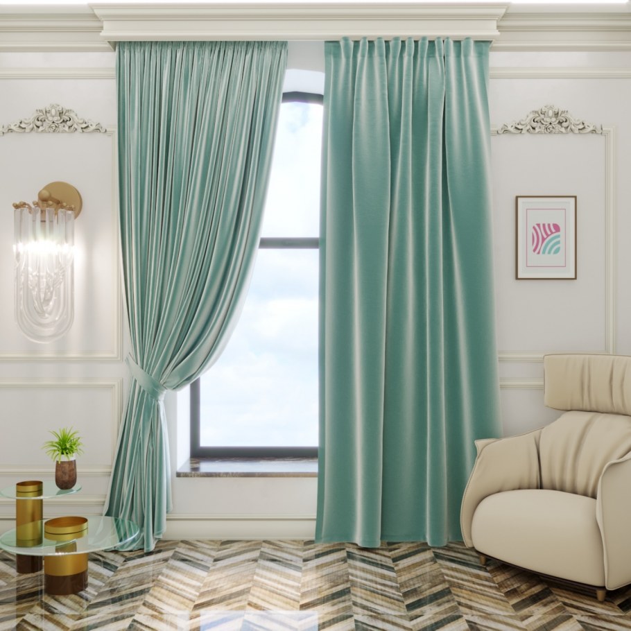 Византия / комплект штор из бархата Анжелика