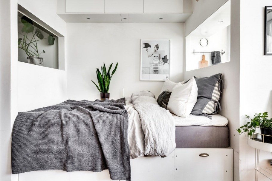 Мужская спальня с альковом