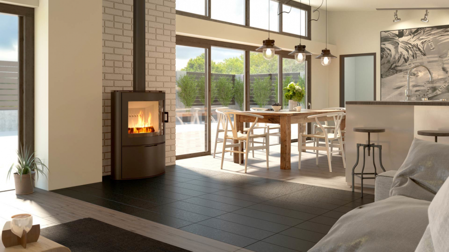 Камин в интерьере гостиной