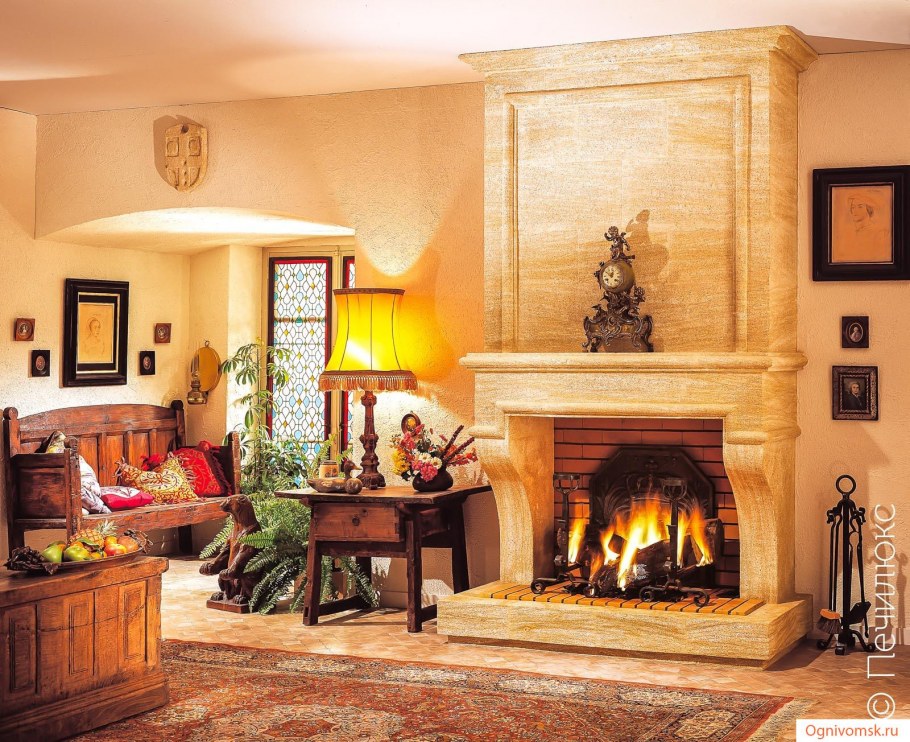 Барельеф над камином