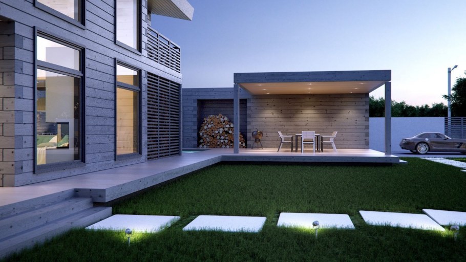 Навес в современном стиле