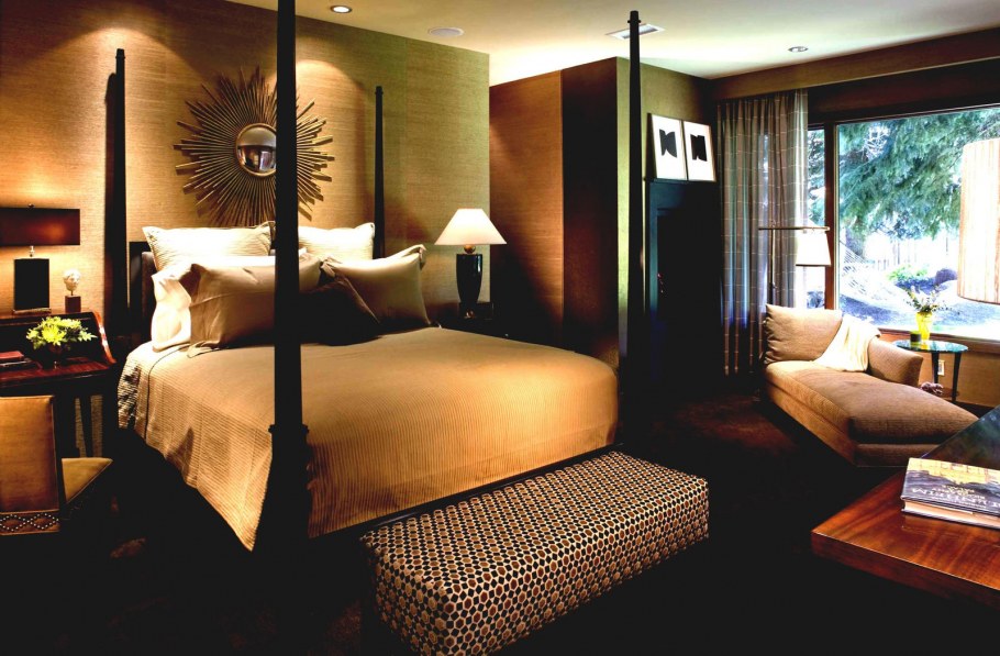 Спальня в шоколадных тонах