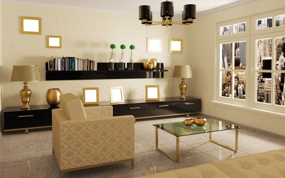 Интерьер гостиной без телевизора