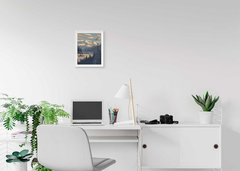 Офис с белыми стенами интерьер