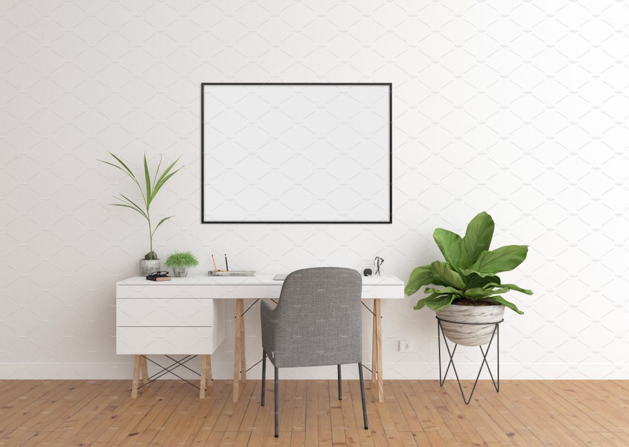 Белая стена столик