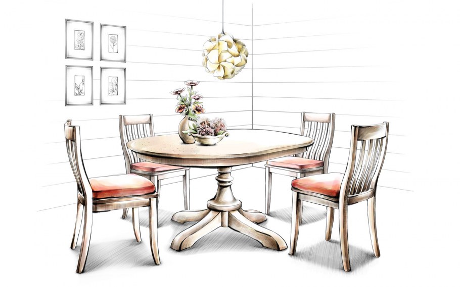 Эскиз обеденного стола