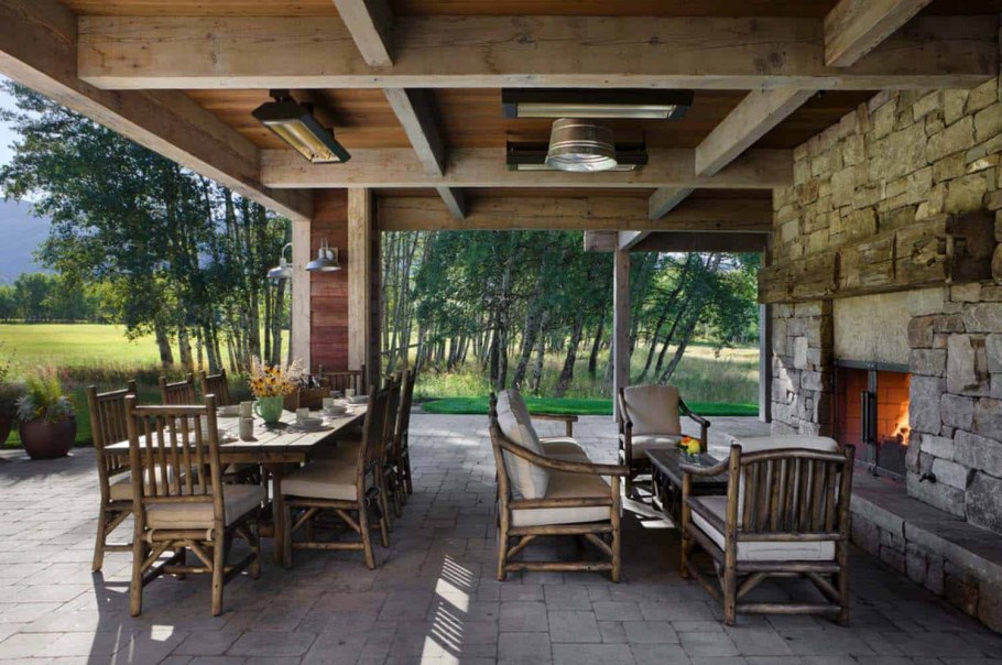 Веранда терраса в стиле Шале Кантри