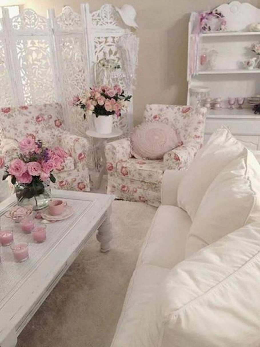 Двери межкомнатные Shabby Chic розовые