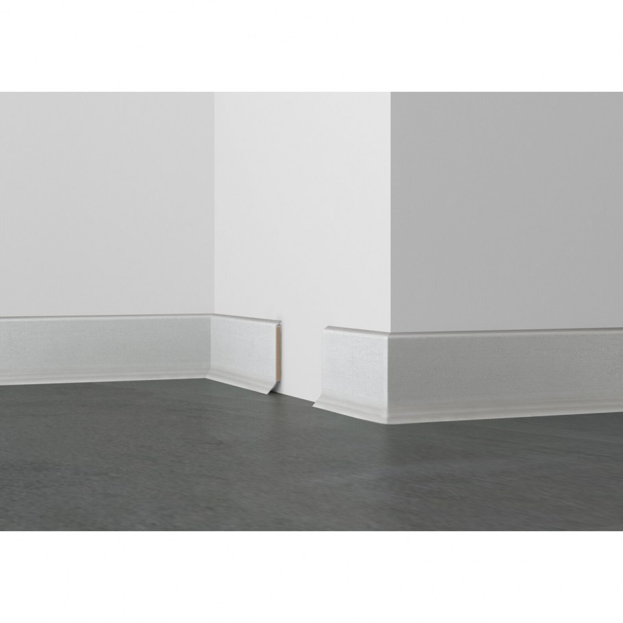 PN 110 белый плинтус под покраску из МДФ Evrowood / Евровуд 110x22