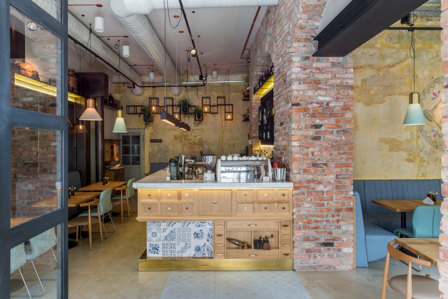 Кантри интерьер кафе