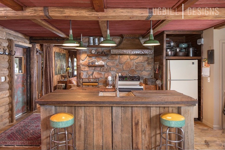 Летняя кухня в деревенском стиле