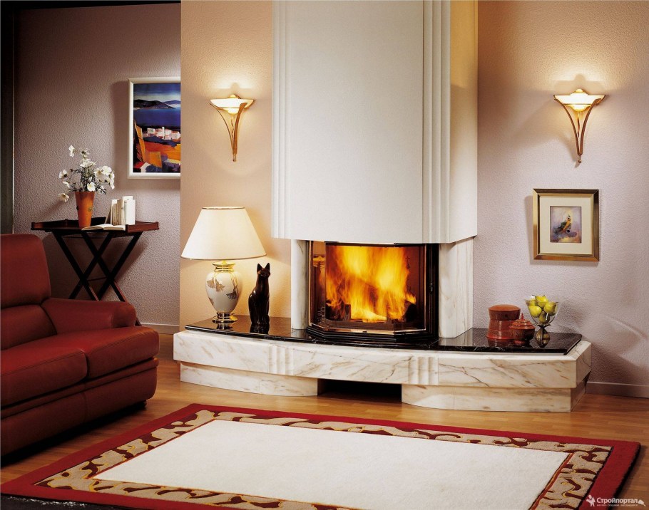 Печь камин в частном доме