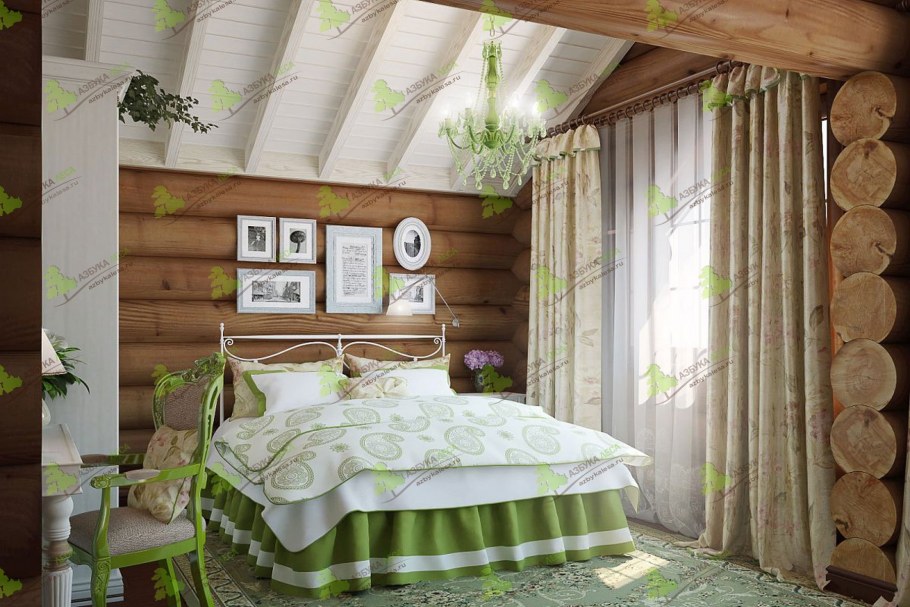 Спальня в деревенском стиле
