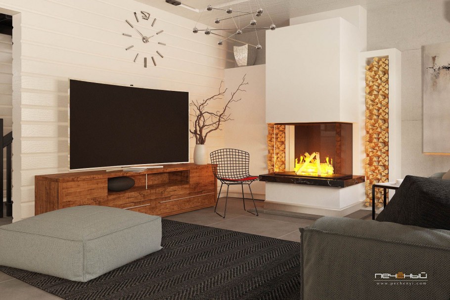 Кухня-гостиная Неоклассика 20 кв метров