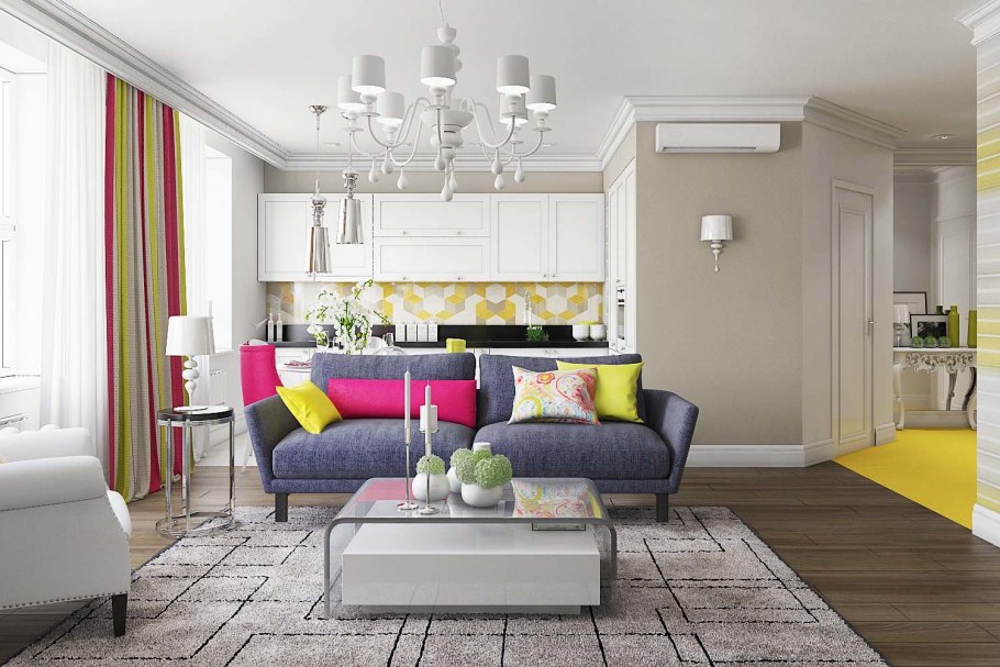 Кирпичная стена в интерьере