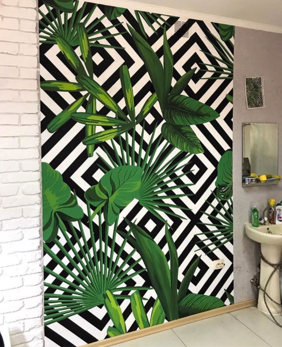 Роспись стен полосками