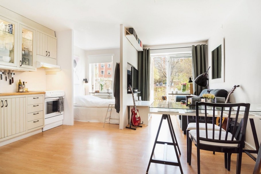 Кухня-гостиная 20 кв.м евродвушка