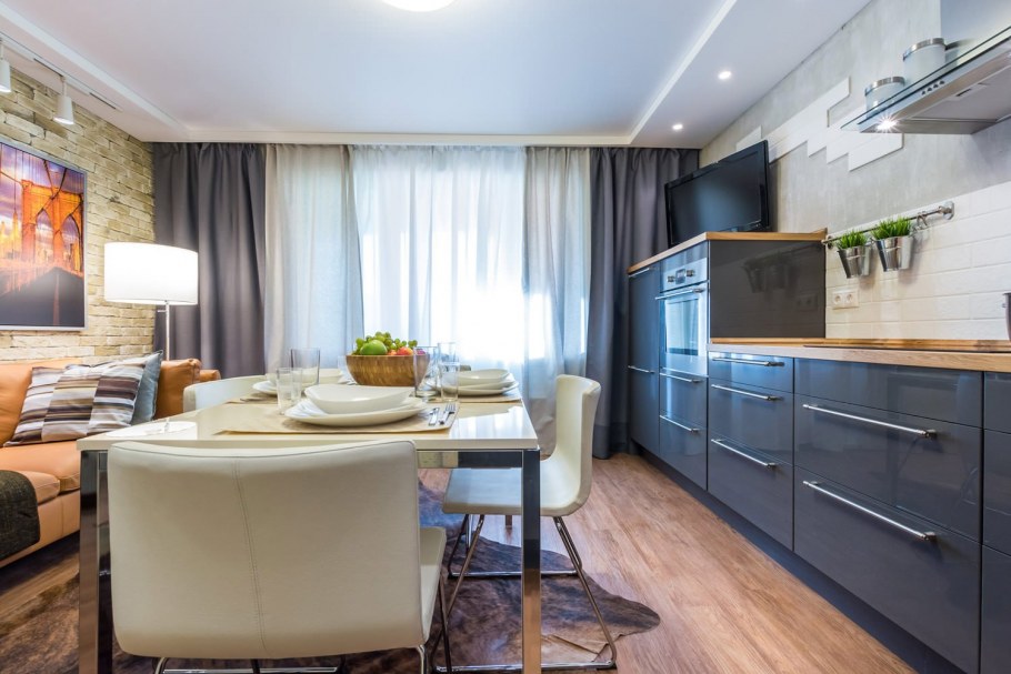 Светлая квартира студия