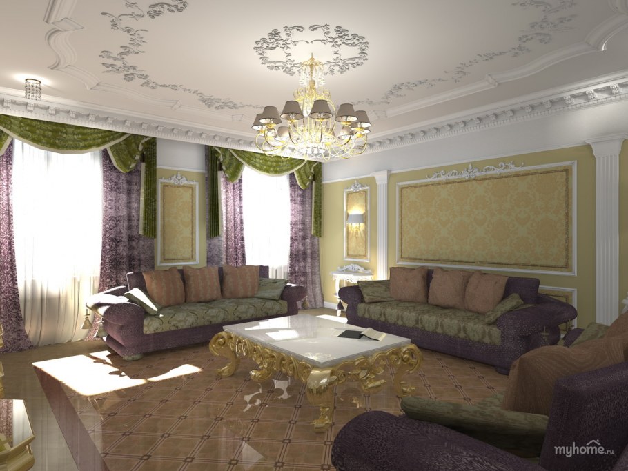 Потолок в стиле современная классика