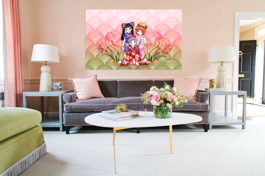 Ветка Сакуры на стене