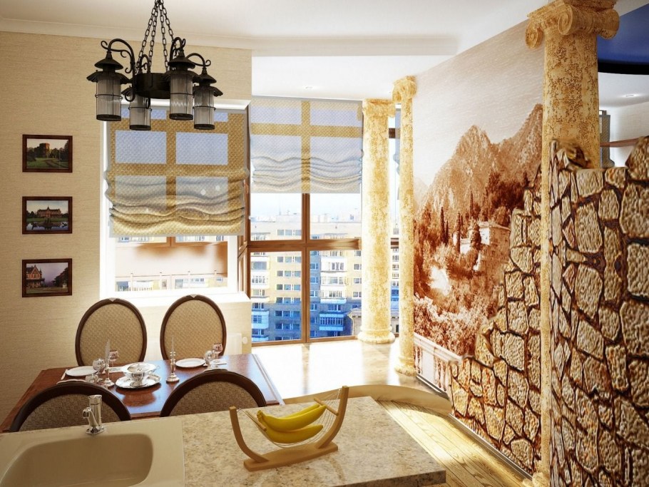 Отделка кухни в греческом стиле