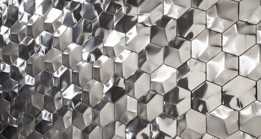 Плитка l´Antic Colonial Mosaics Metal acero Hexagon