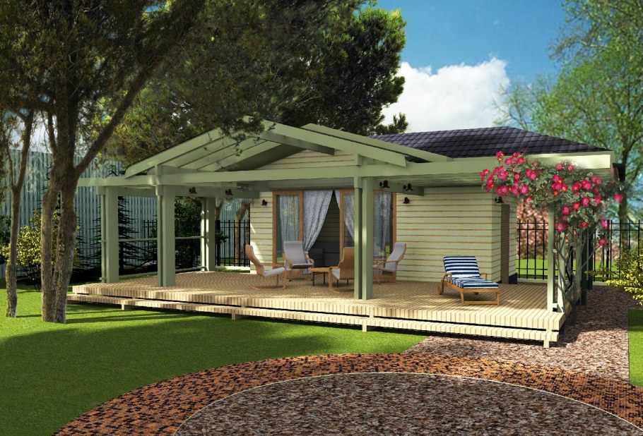 Летний домик с террасой