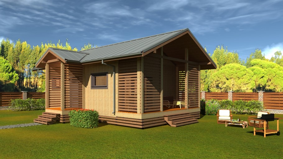 Летний домик с террасой