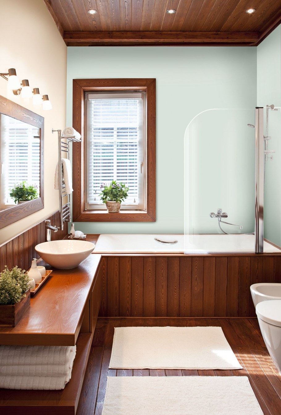 Душевая комната экостиль под дерево