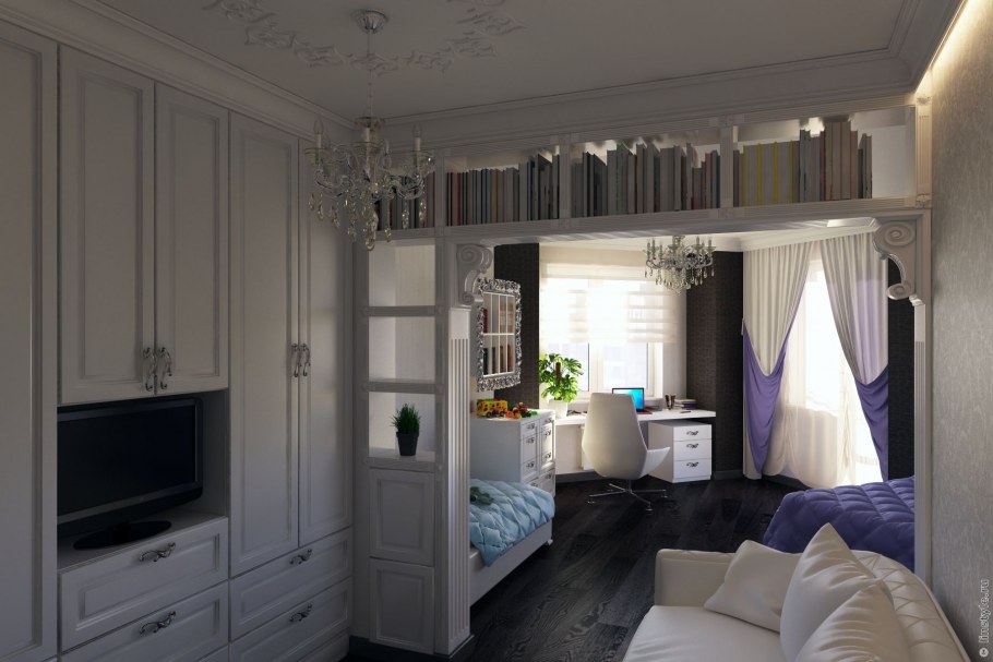 Интерьер трехкомнатной квартиры 80 кв.м