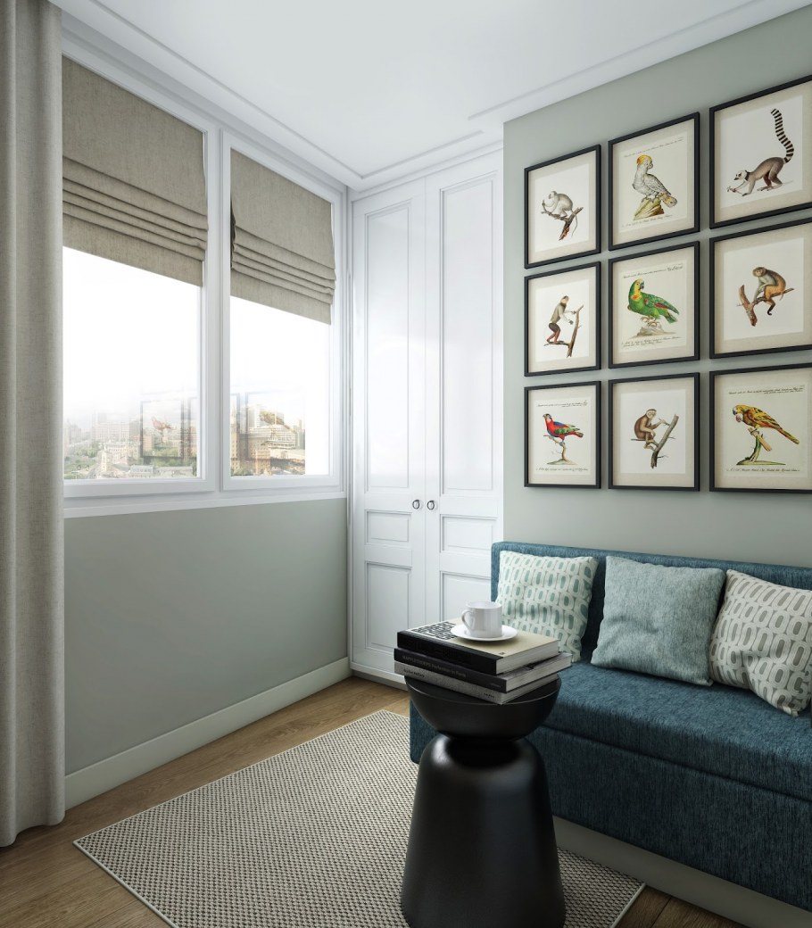 Огромная спальня в современной классике