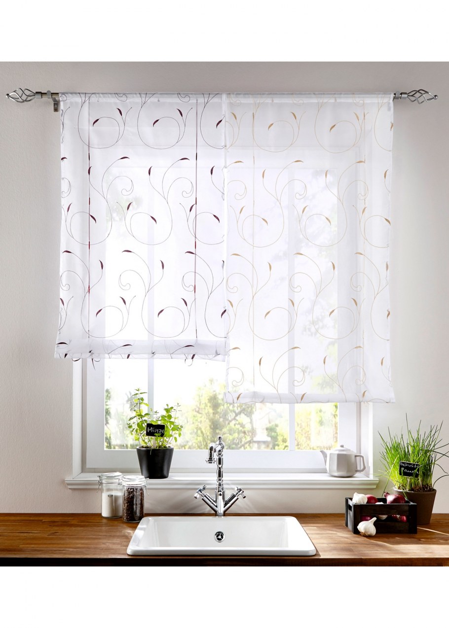 Двойная Римская штора день-ночь на кухню